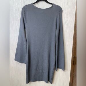 H&M Rib-knit bodycon dress trumpet sleeves size XL